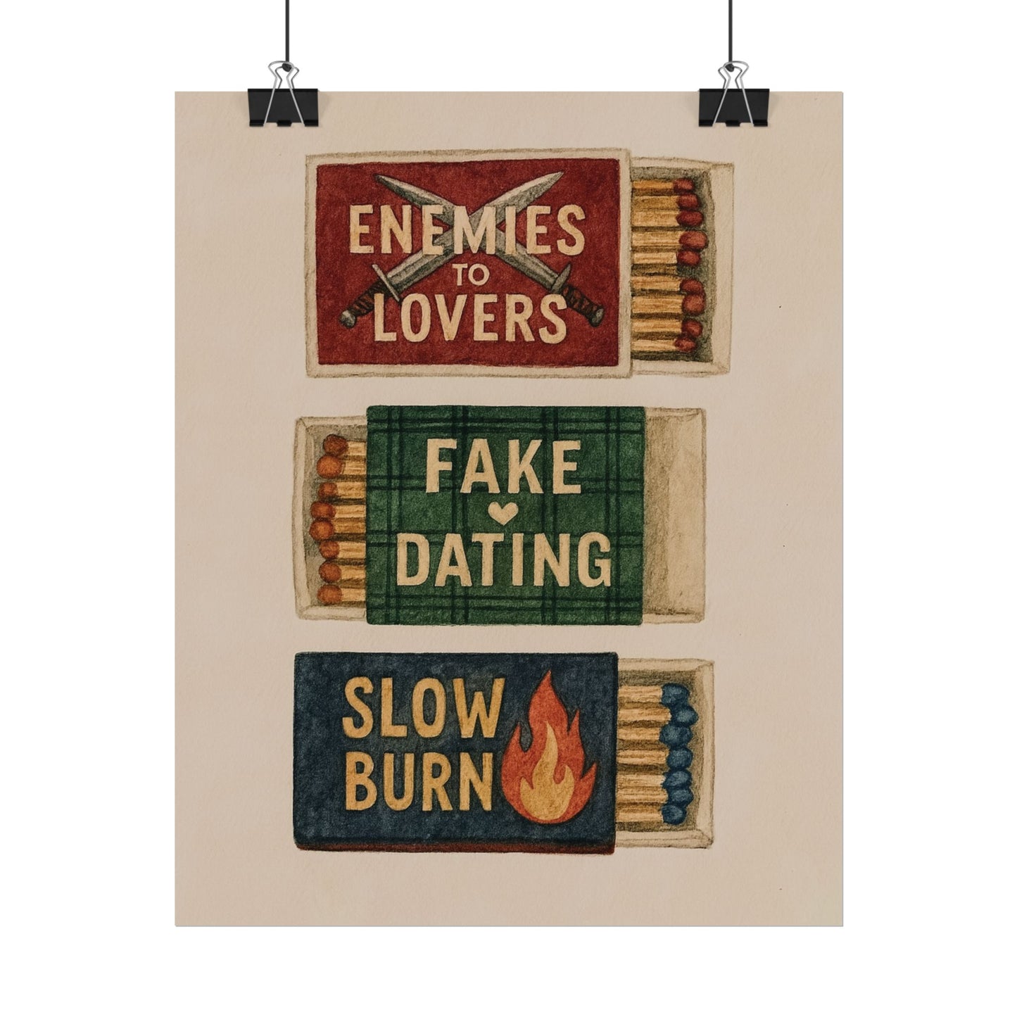 Matchbox: Book Trope Prints