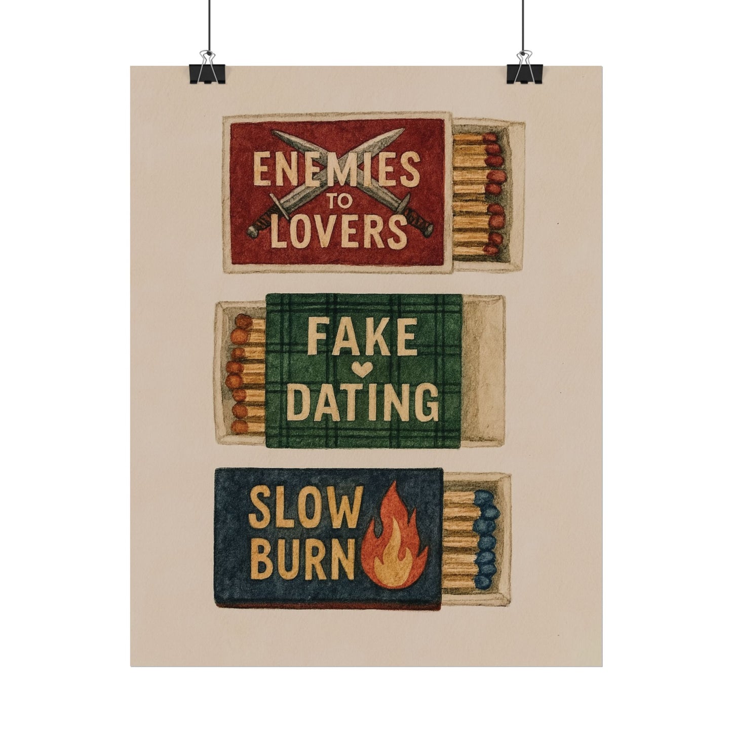 Matchbox: Book Trope Prints