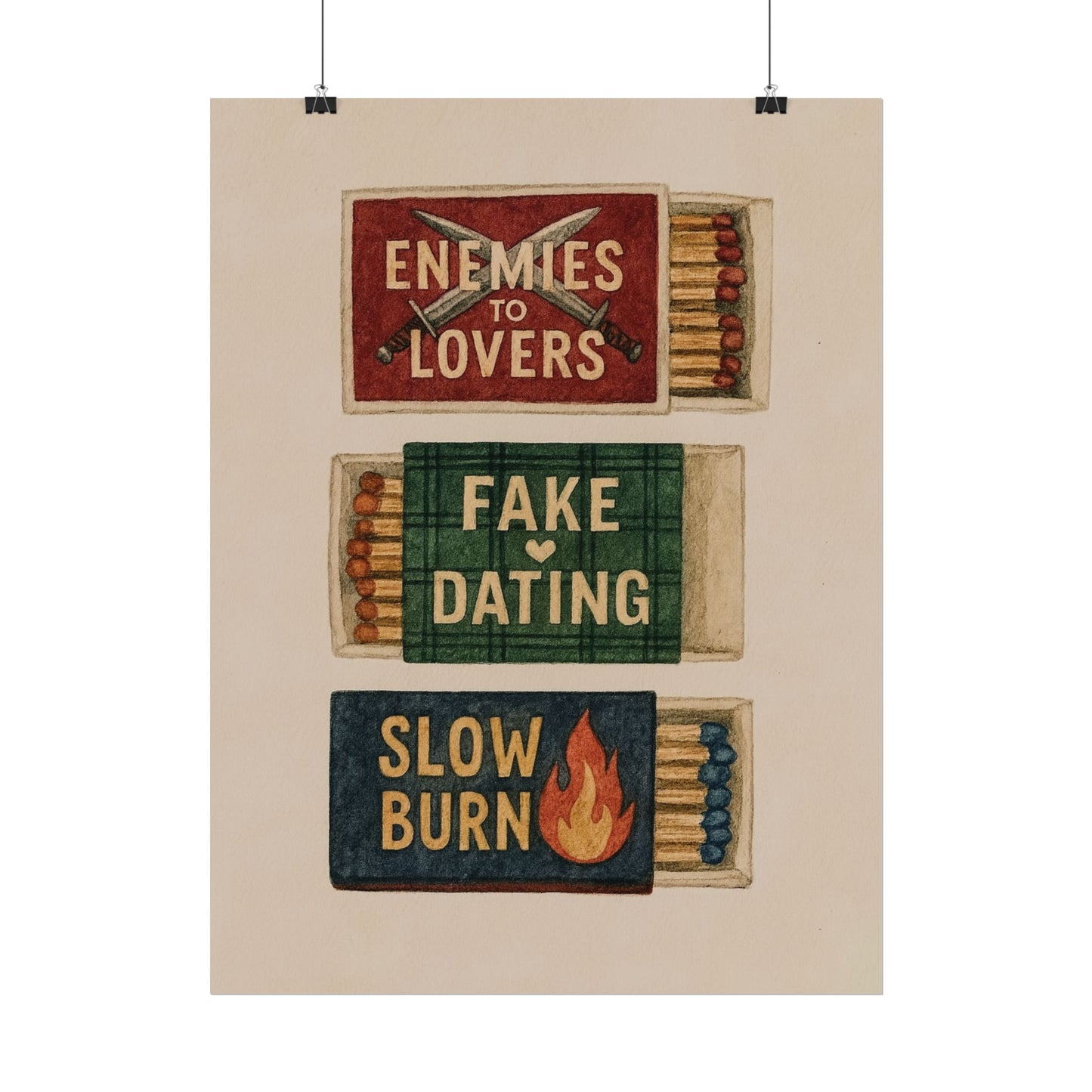 Matchbox: Book Trope Prints