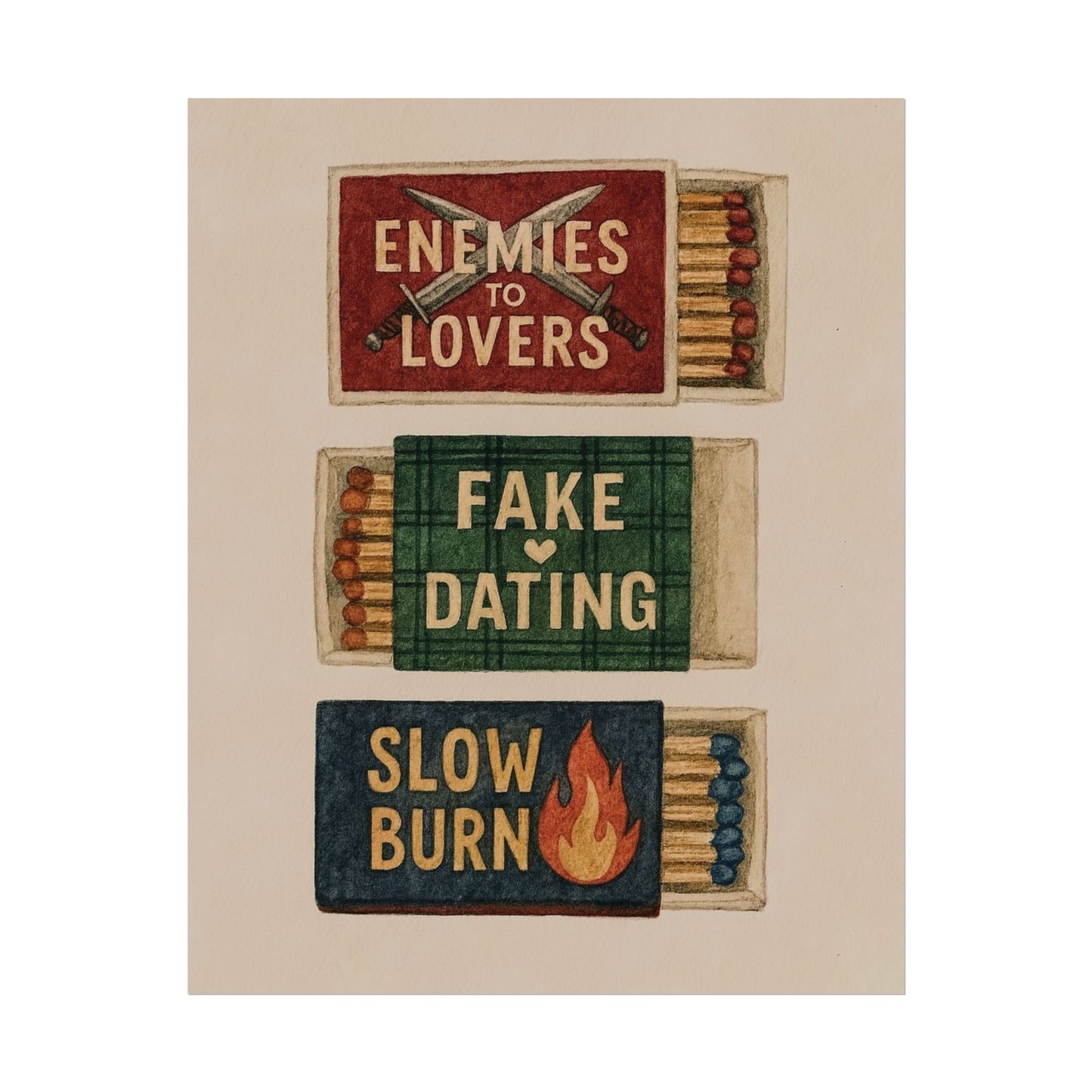 Matchbox: Book Trope Prints