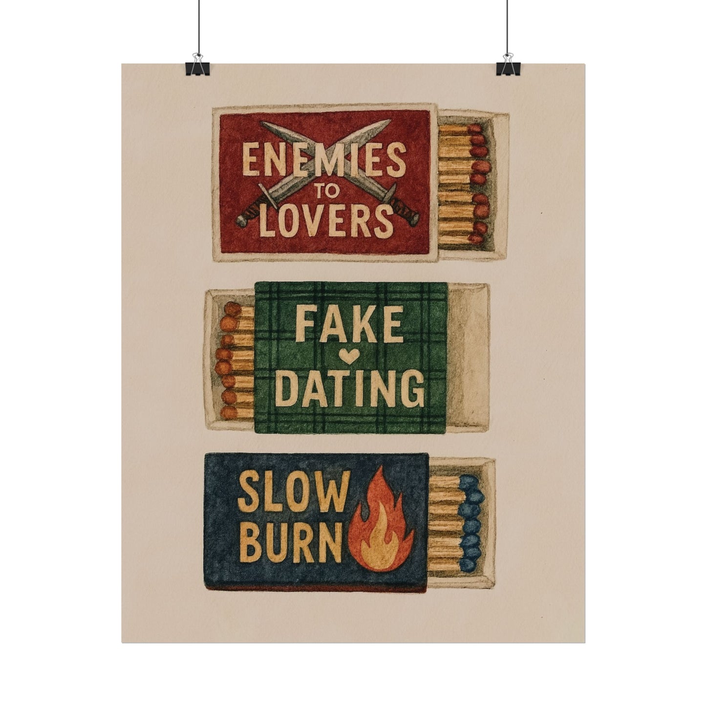 Matchbox: Book Trope Prints