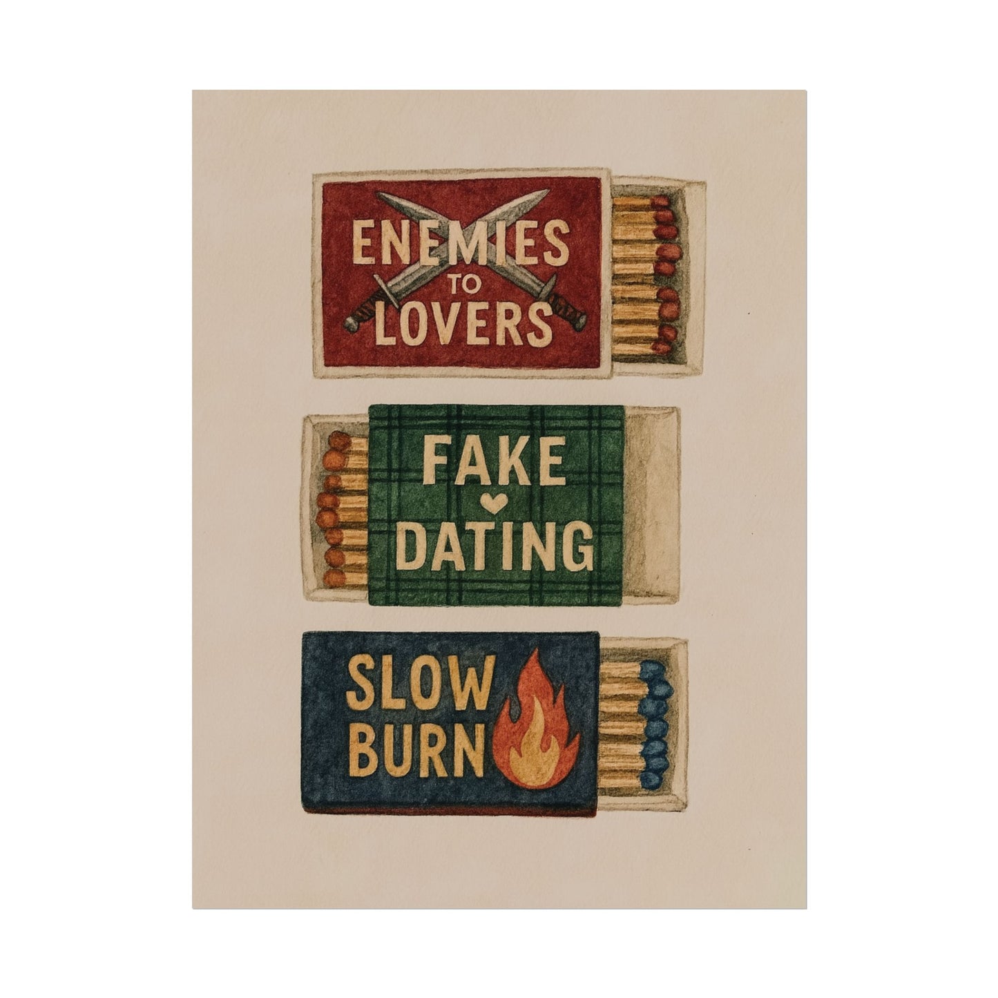 Matchbox: Book Trope Prints