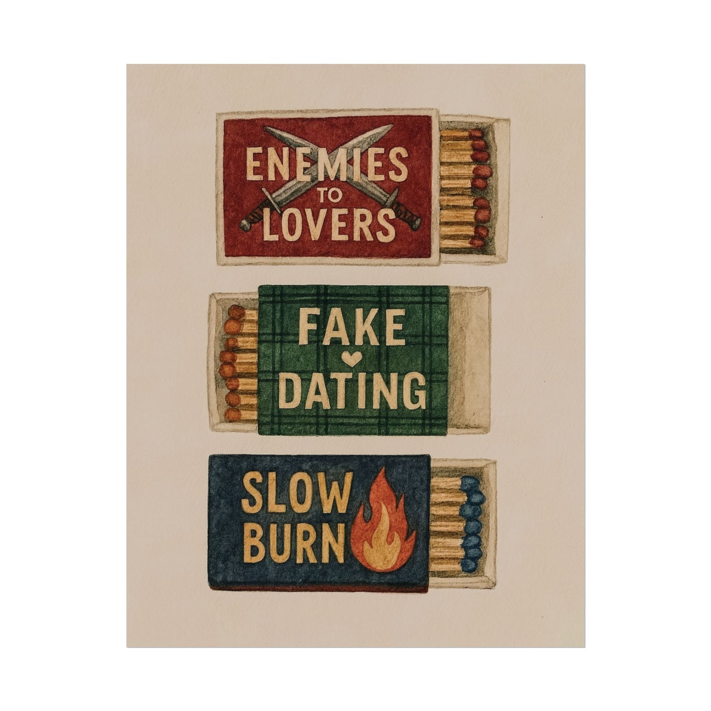 Matchbox: Book Trope Prints