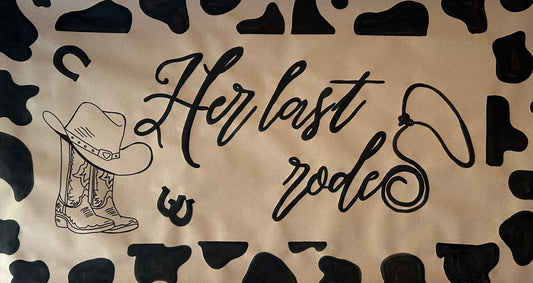 Premade Banner – “Her Last Rodeo” | 3x5 Ft | Bachelorette Banner