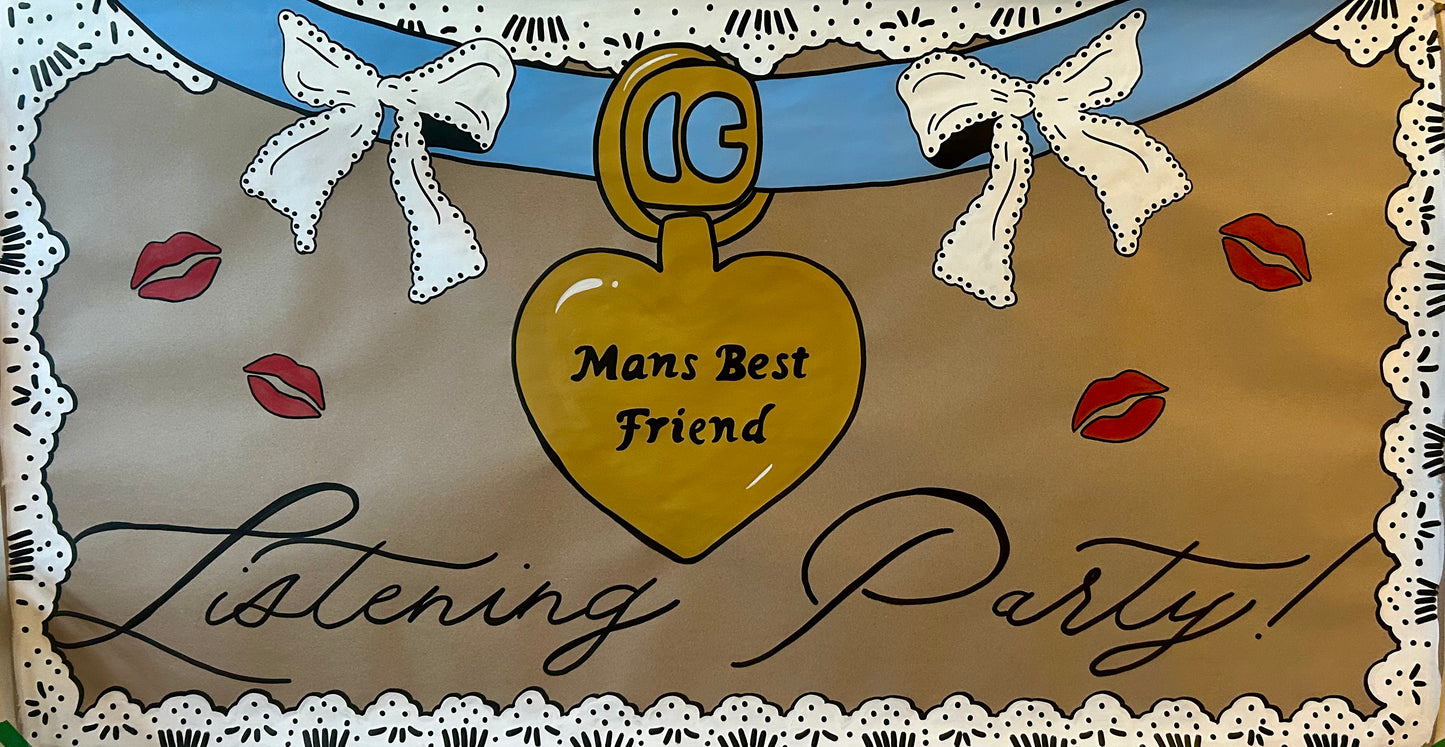 Premade Banner – “Mans Best Friend” | 3x5 Ft | Listening Party Banner